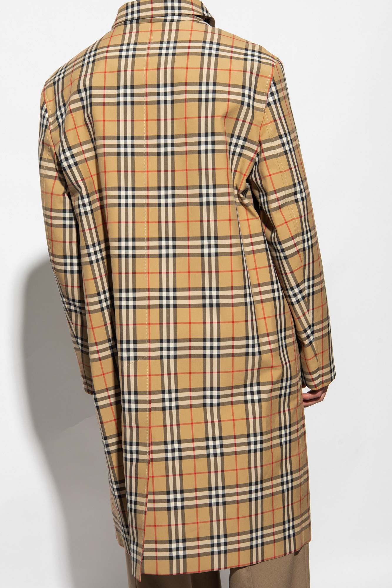 Beige 'Brookvale' checked coat Burberry - Vitkac Canada